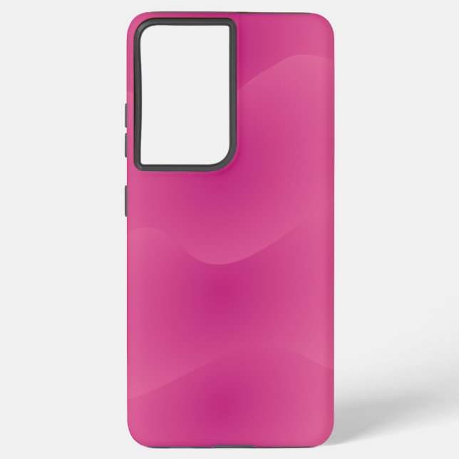Monogram Rustic Pink Teal Samsung Galaxy S21 Ultra Case (Back)
