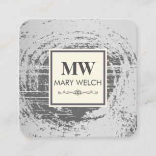 Monogram Rustic Texture Appointment Card