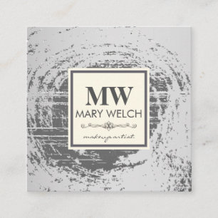 Monogram Rustic Texture Fancy Element Appointment Card