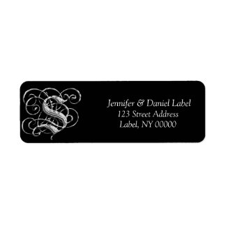 Monogram S Address Labels Blank