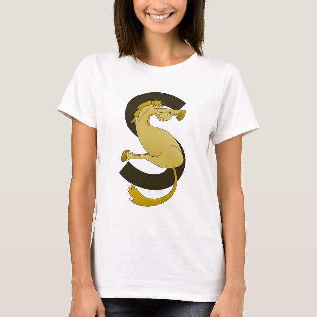 Monogram S Funny Pony Customised T-Shirt (Front)