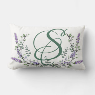 Monogram S Lavender Eucalyptus Lumbar Cushion