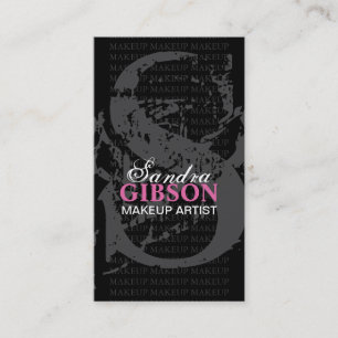 Monogram "S" - MAKEUP ARTIST BUSINESS CARD