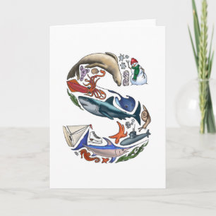 Monogram "S" note card