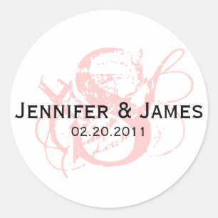 Monogram S Save the Date Wedding Sticker