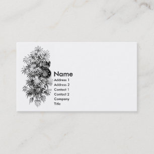 Monogram S with Palmetto Leaves Business Card