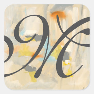 Monogram   Sacred II Square Sticker