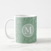 Monogram Sage Green Spirals - Personalised