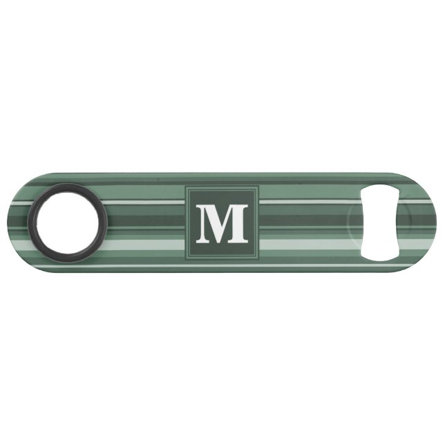 Monogram sage green stripes (Front (Horizontal))