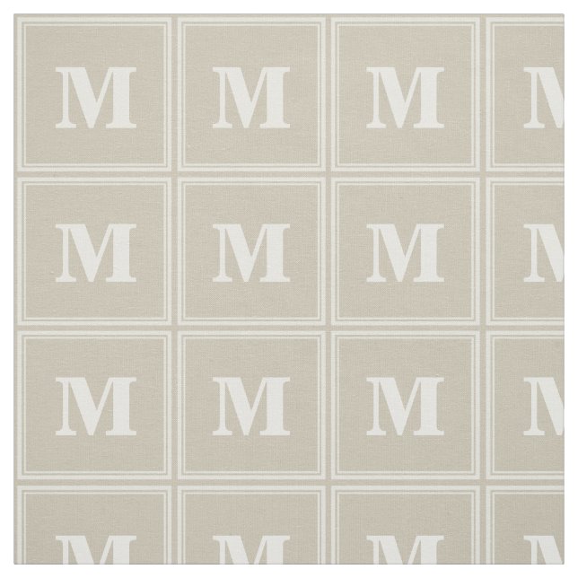 Monogram sandstone stripes fabric (Swatch)