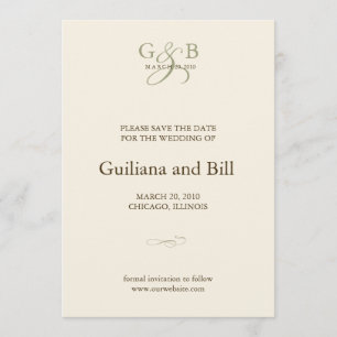 monogram save the date