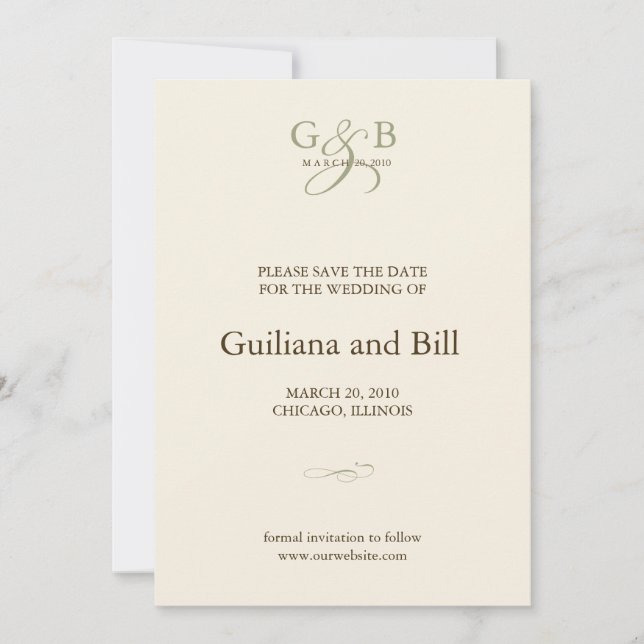 monogram save the date (Front)