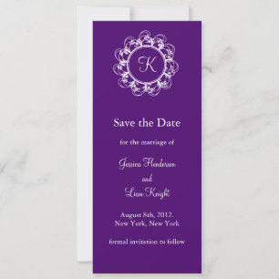 Monogram Save the Date (purple)