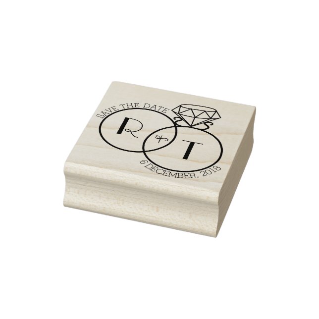 monogram save the date stamp (Stamp)