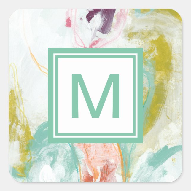 Monogram | Scattershot II Square Sticker (Front)