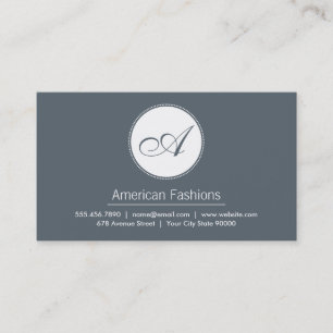 Monogram   Script Business Card