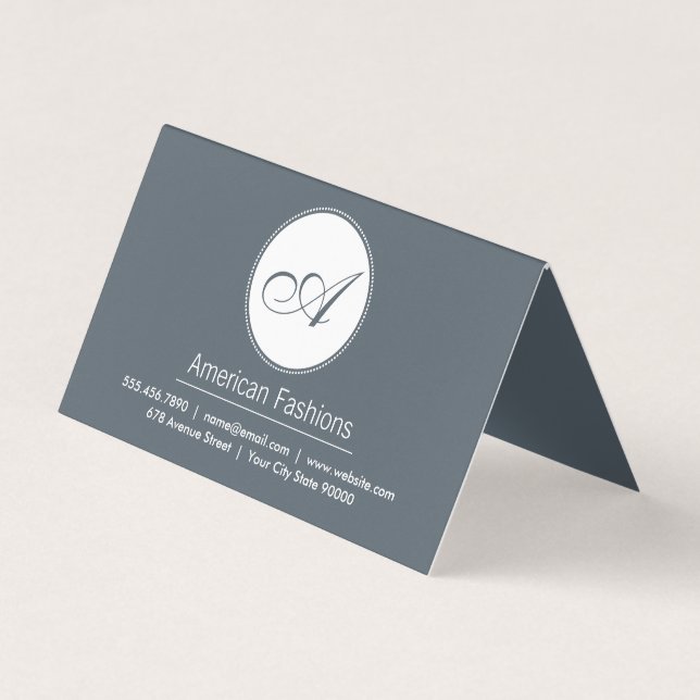 Monogram | Script Business Card (Front)