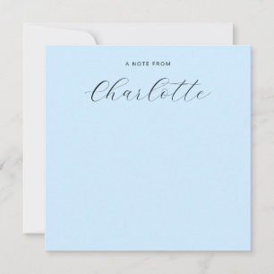 Monogram Script Calligraphy Blue Card