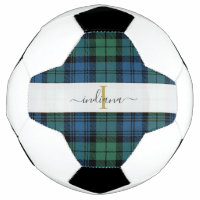 Monogram Script Name Plaid Clan Campbell Tartan