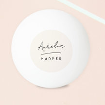 Monogram Script Simple Minimal Personalised Name