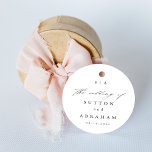 Monogram Script Wedding  Favour Tags<br><div class="desc">A romantic,  simple wedding favour tag featuring beautiful type and the couples monogram.</div>