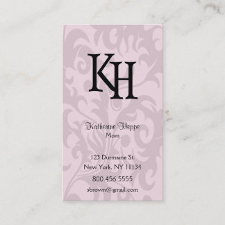Monogram Scroll Calling Card