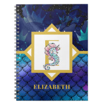 Monogram Seahorse Unicorn Sea Mermaid Scales