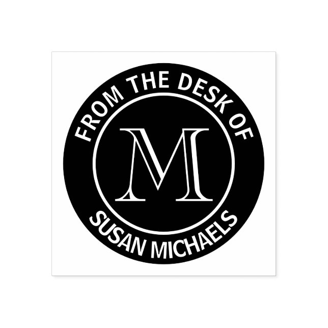 Monogram Seal Rubber Stamp (Imprint)