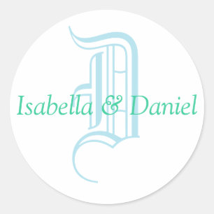 Monogram Seal Wedding Monogram Sticker