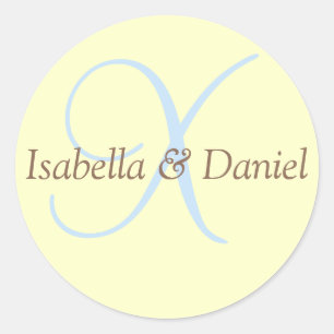 Monogram Seal Wedding Monogram Sticker