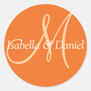 Monogram Seal Wedding Monogram Sticker
