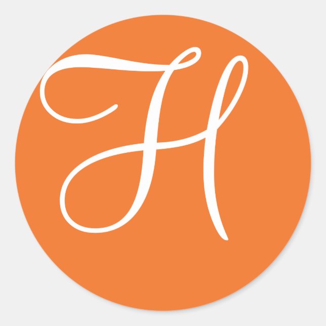 Monogram Seal Wedding Monogram Sticker (Front)