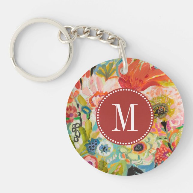 Monogram | Secret Garden Floral III Key Ring (Front)