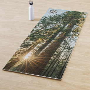 Monogram Sequoia Trees Giants Nature Forest Yoga Mat