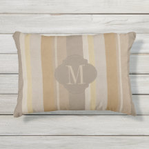 Monogram Shades of brown striped leather effect