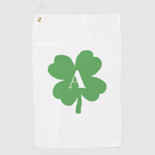 Monogram Shamrock Irish Pattern  Golf Towel