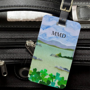 Monogram Shamrock Luggage Tag
