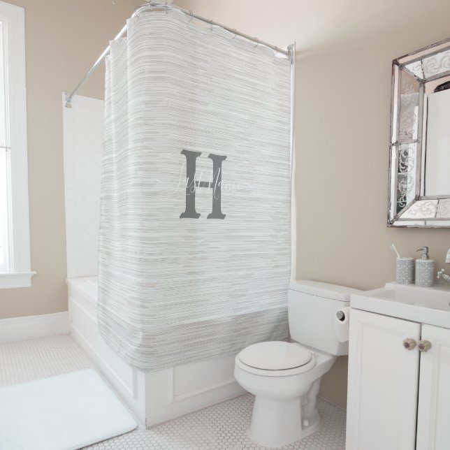 Monogram Shower Curtain  HAMbyWG (In Situ)