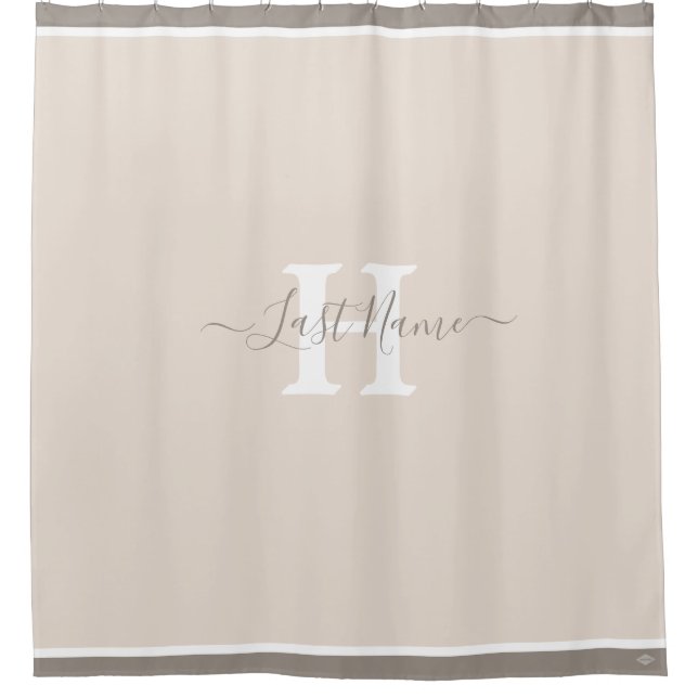 Monogram Shower Curtain  HAMbyWG (Front)