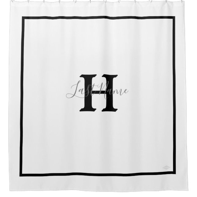 Monogram Shower Curtain HAMbyWG (Front)
