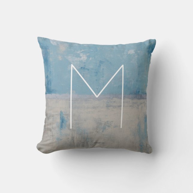 Monogram | Silver Aura Cushion (Front)