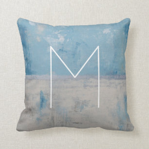 Monogram   Silver Aura Cushion