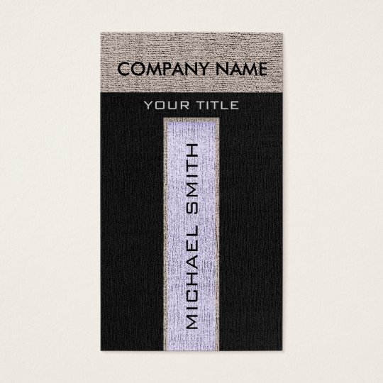 Monogram Silver & Black Burlap Linen Rustic Jute Business Card