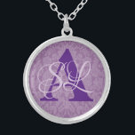 Monogram Silver Plated Necklace<br><div class="desc">Create your own monogram.</div>
