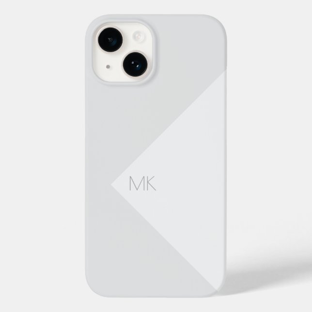 Monogram Simple Neutral Modern Fashionable Case-Mate iPhone Case (Back)