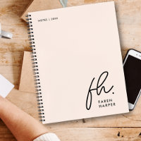 Monogram Simple Script Blush Pink Personalised