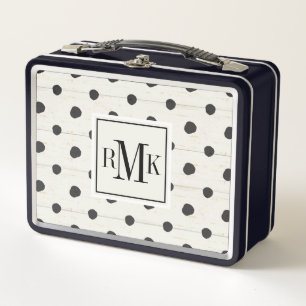 Monogram Simple Signs Step Three Metal Lunch Box