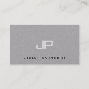 Monogram Simple Template Luxurious Premium Grey Business Card