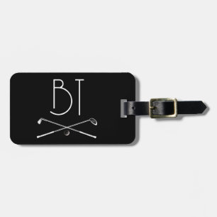 Monogram Simple Vintage Retro Style Personalised Luggage Tag