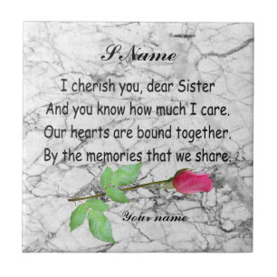 MONOGRAM SISTER QUOTE TILE